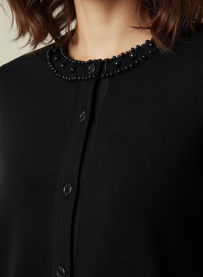 تواكستريمز كارديجان بياقة دائرية مزين باللؤلؤ من تو إكستريمز - Image 4